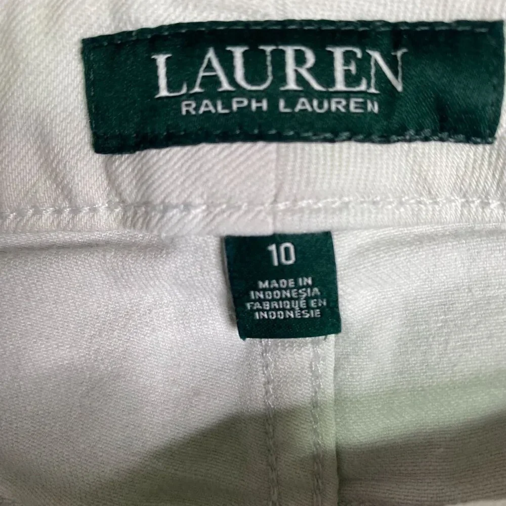 Lauren Ralph Lauren Straight Crop Jeans Size 10 White